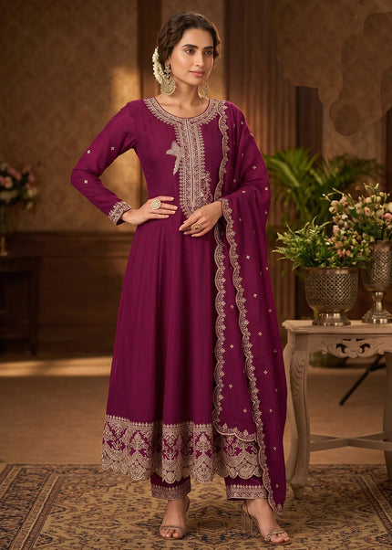 Gold Embroidered Anarkali Suit Series