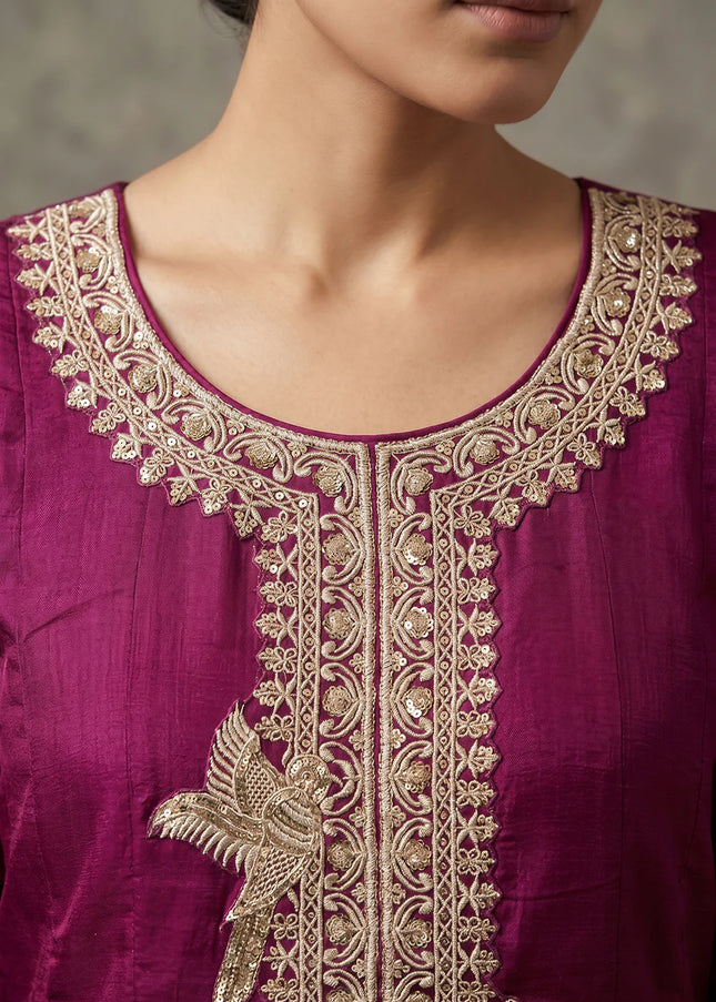 Gold Embroidered Anarkali Suit Series