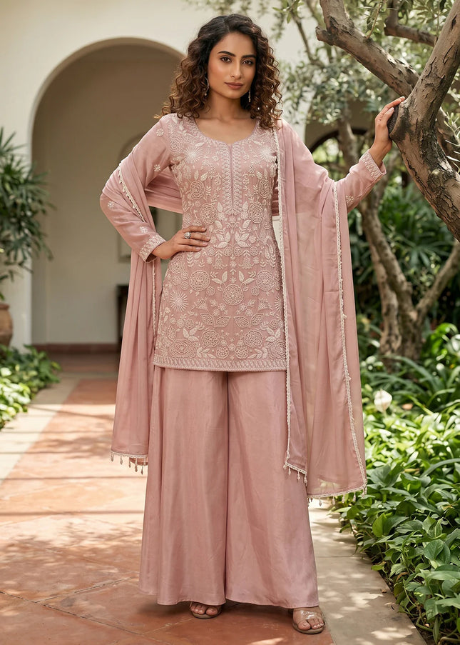 Chinnon Embroidered Sharara Suit Series