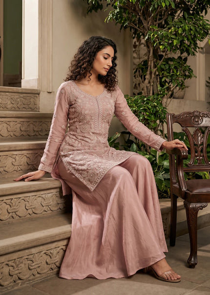 Chinnon Embroidered Sharara Suit Series