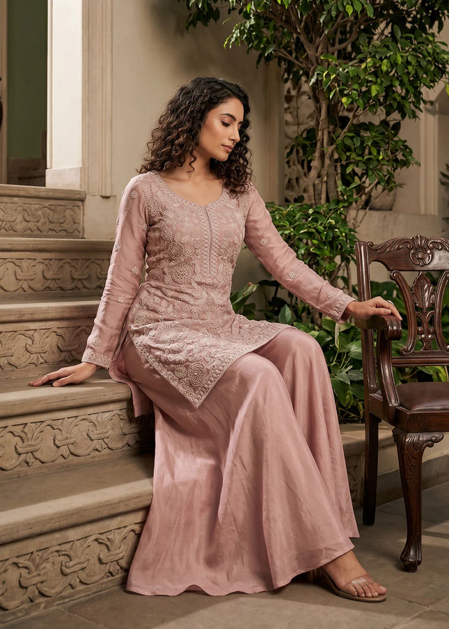 Chinnon Embroidered Sharara Suit Series