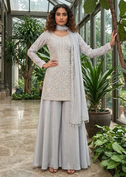Chinnon Embroidered Sharara Suit Series