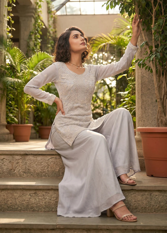 Chinnon Embroidered Sharara Suit Series