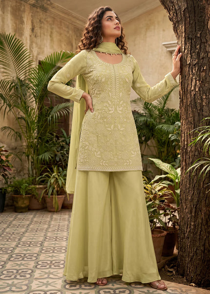 Chinnon Embroidered Sharara Suit Series