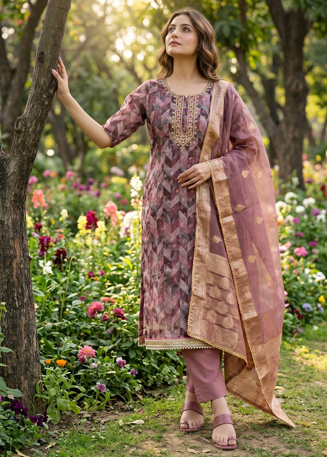 Organza Embroidered Pant Style Suit Series
