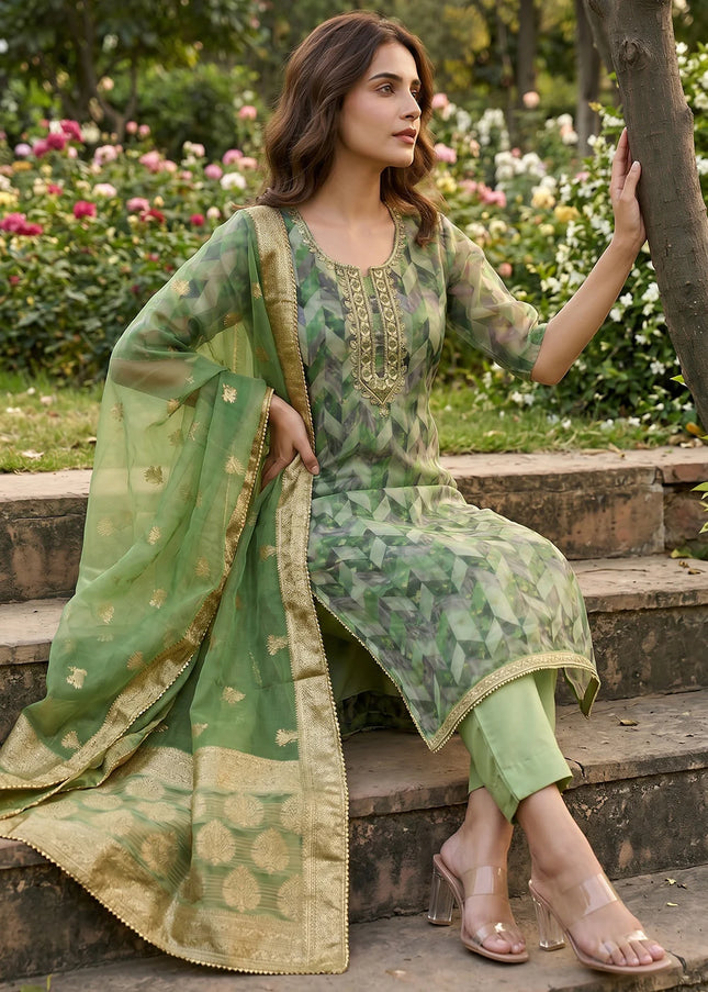 Organza Embroidered Pant Style Suit Series