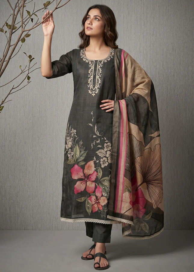 Cotton Printed Pant Style Suit Series