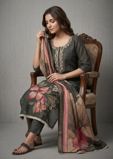 Cotton Printed Pant Style Suit Series