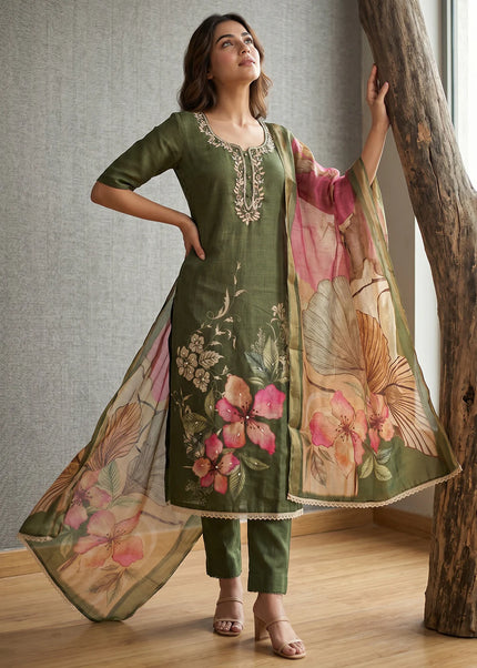 Cotton Printed Pant Style Suit Series