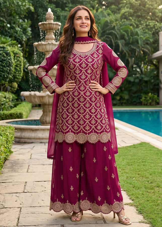 Chinnon Embroidered Palazzo Suit Series