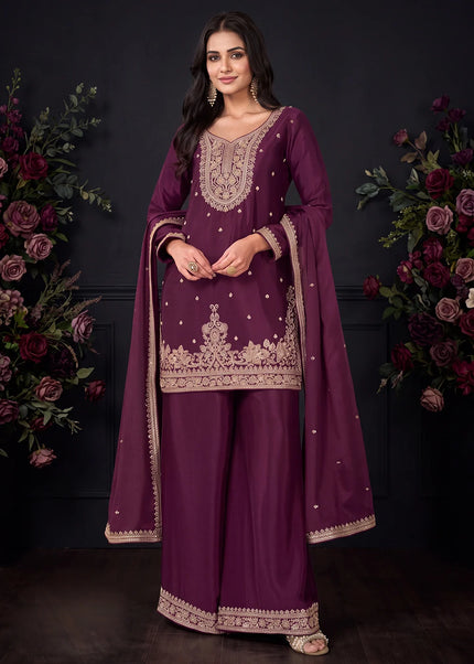 Chinnon Embroidered Sharara Suit Series