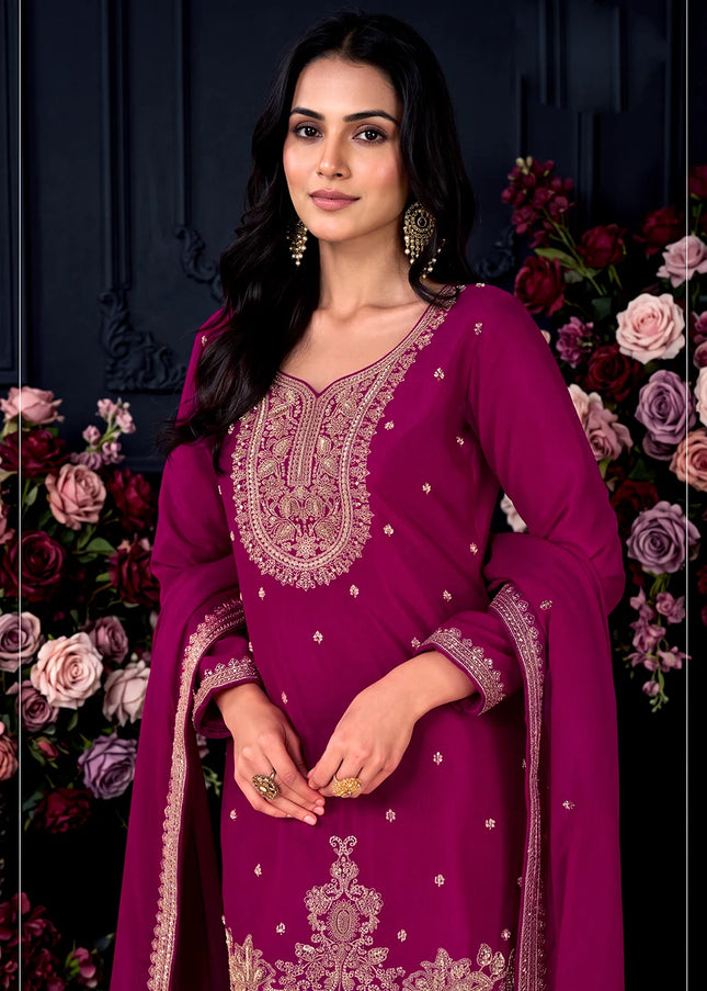 Chinnon Embroidered Sharara Suit Series