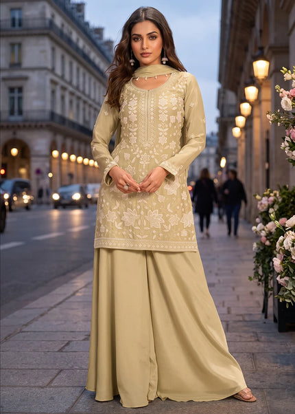 Chinnon Embroidered Sharara Suit Series