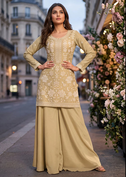 Chinnon Embroidered Sharara Suit Series