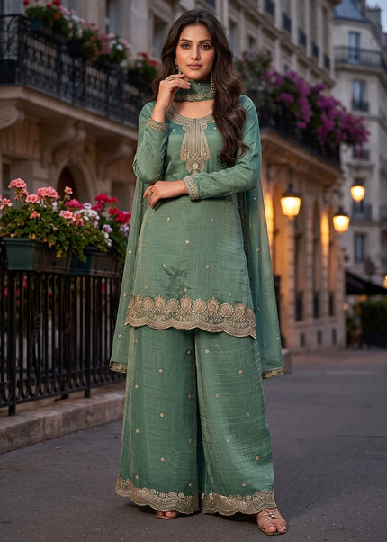 Silk Embroidered Palazzo Suit Series