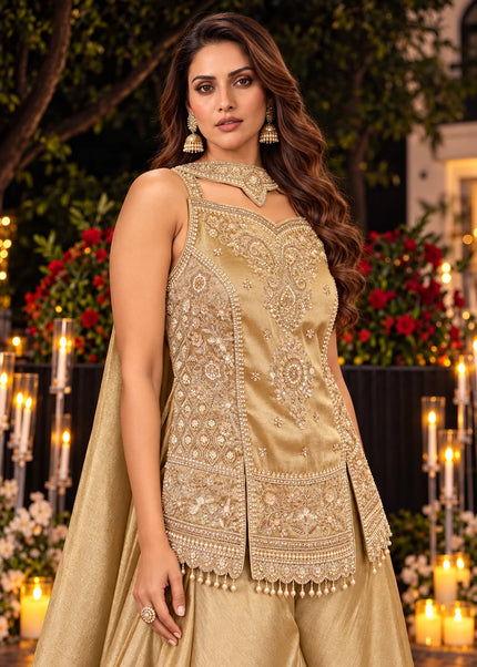 Kanjivaram Silk Embroidered Sharara Suit Series