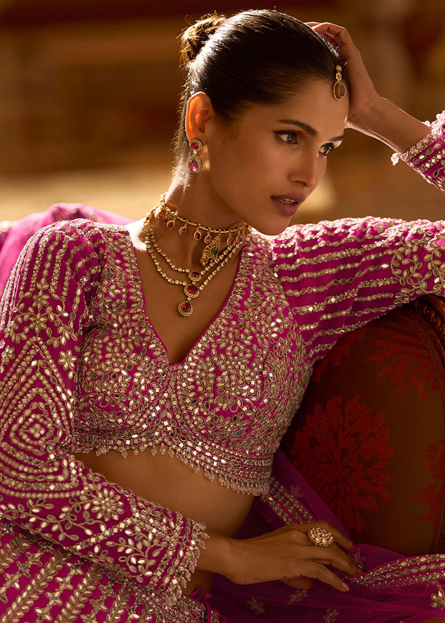 Pink Embroidered Lehenga choli