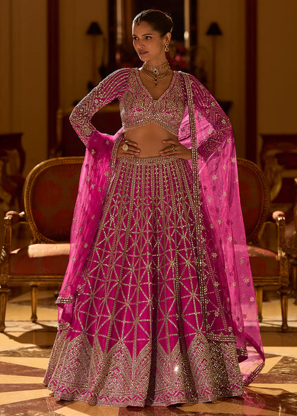 Pink Embroidered Lehenga choli