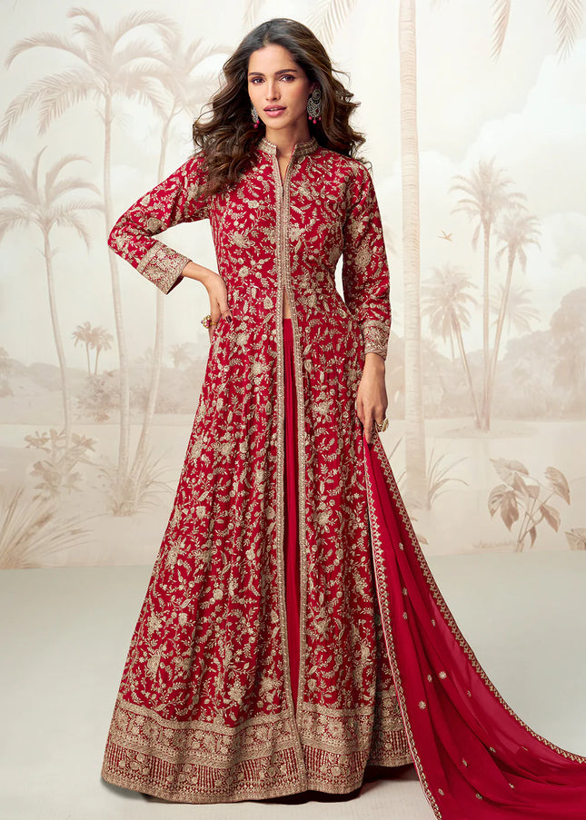 Pink Embroidered Lehenga Anarkali