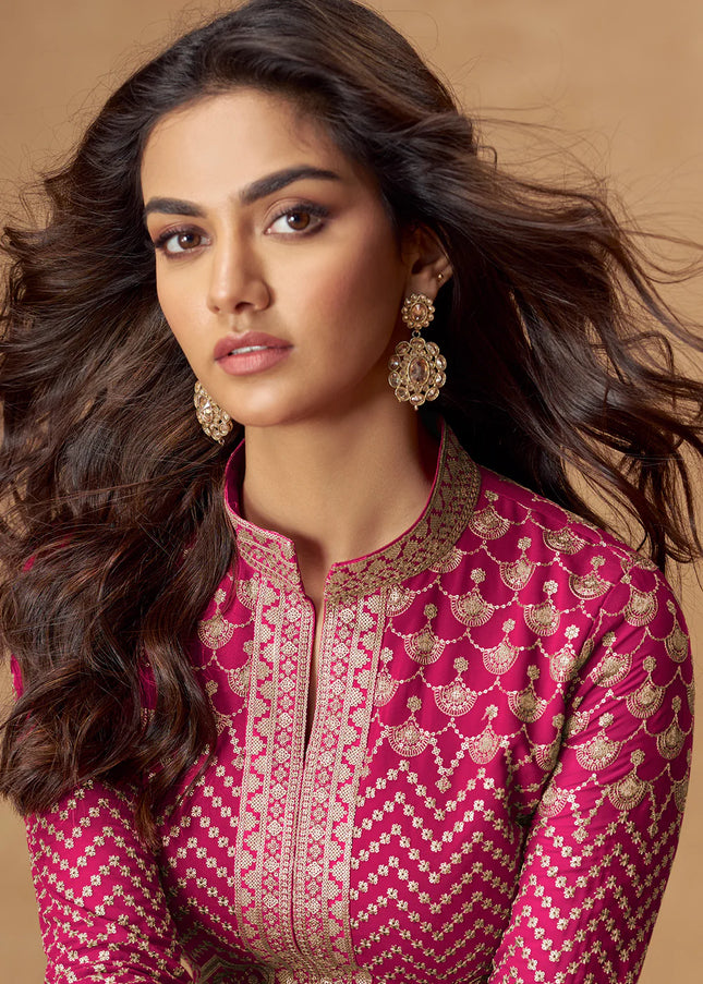 Pink Embroidered Lehenga Anarkali