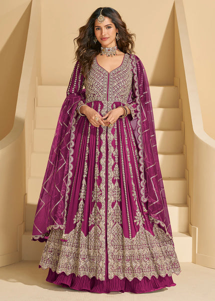 Pink Embroidered Lehenga Anarkali