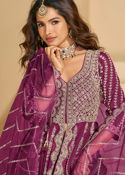 Pink Embroidered Lehenga Anarkali