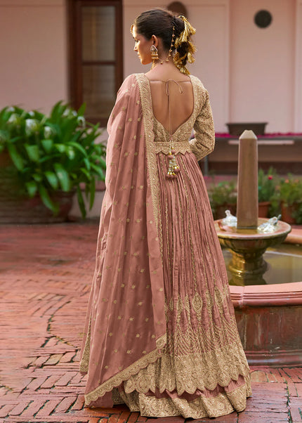 Pink Embroiderd Lehenga Anarkali