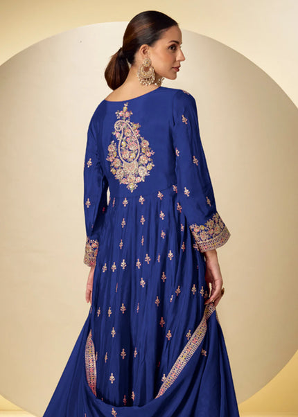 Golden Embroidered Pant Style Suit