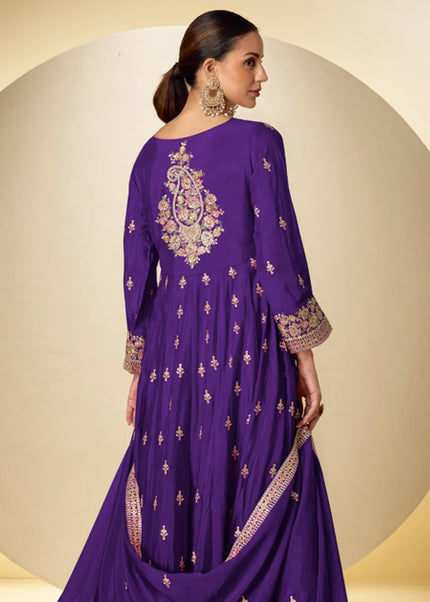 Golden Embroidered Pant Style Suit
