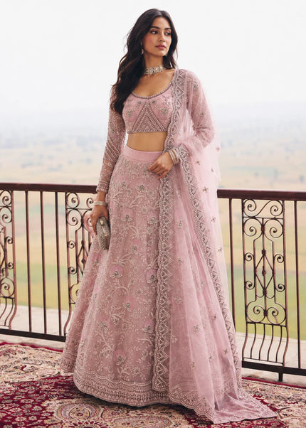 Pink Embroidered Lehenga choli
