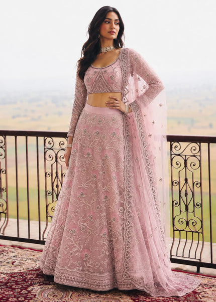 Pink Embroidered Lehenga choli