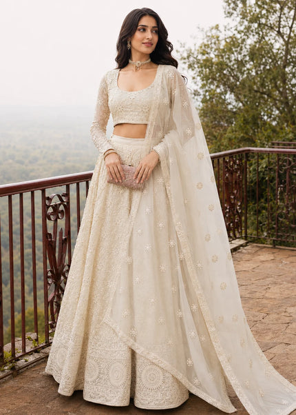 Offwhite Embroidered Lehenga choli