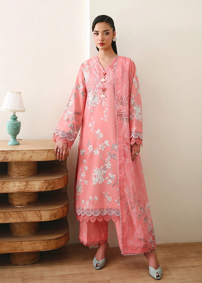 Roheenaz | Eclat Garden Printed Lawn - Azalea Grace