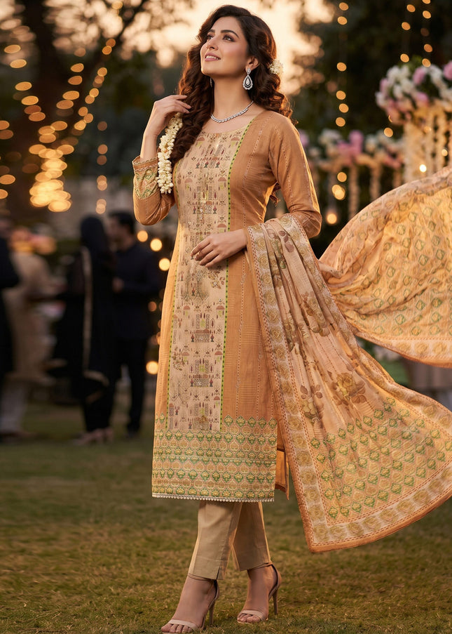Cotton Printed Pant Style Suit Series
