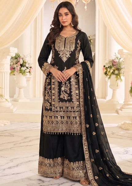 Chinnon Embroidered Sharara Suit Series