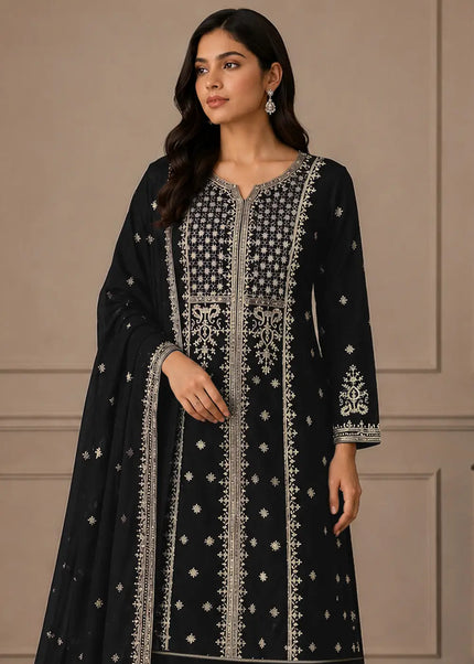 Georgette Embroidered Sharara Suit Series