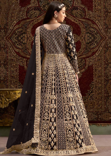 Black Embroidered Anarkali