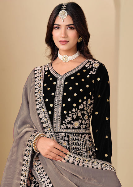 Velvet Embroidered Anarkali Series