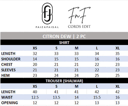 Faiza Faisal | Fnf Co-ord Edit - Citron Dew