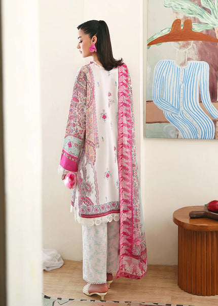 Roheenaz | Eclat Garden Printed Lawn - Coral Hibiscus