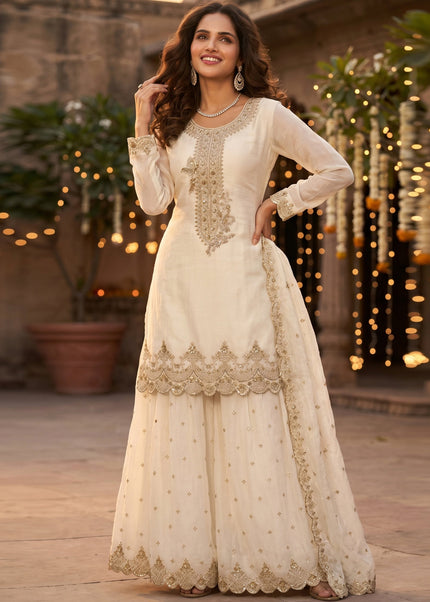 Silk Embroidered Gharara Suit Series