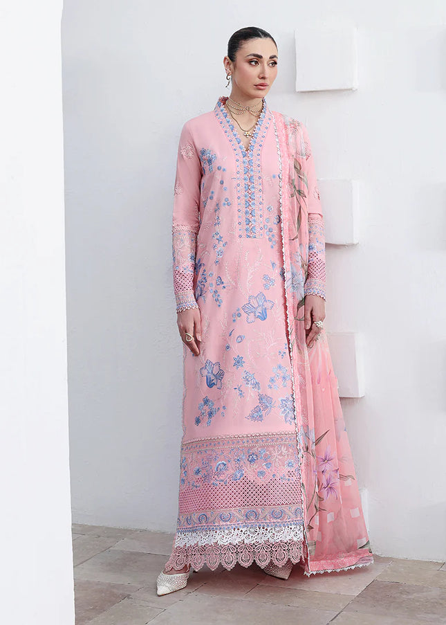 Roheenaz | Floral Reveire Luxury Lawn - Crystal Glow