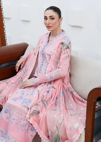 Roheenaz | Floral Reveire Luxury Lawn - Crystal Glow
