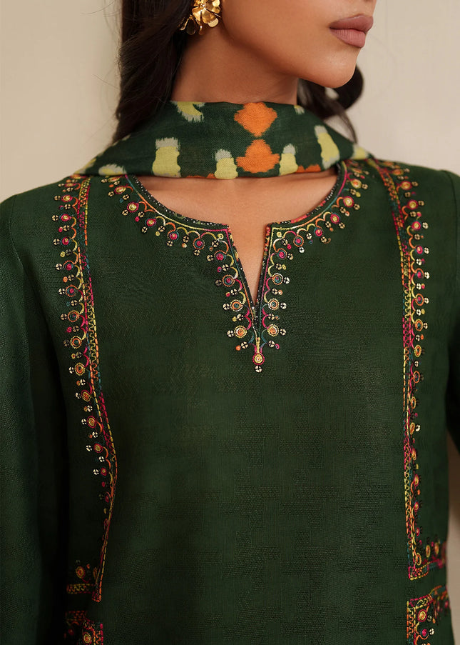 Jazmin | Embroidered Jacquard Khaddar UW-0212