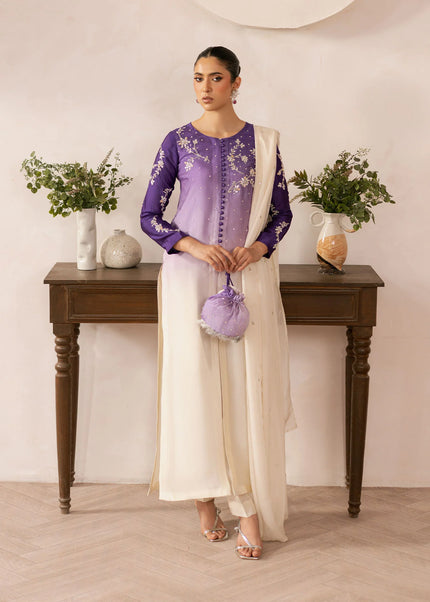 Dastoor | Rania Eid Luxury Pret'25 - Purple Ombre