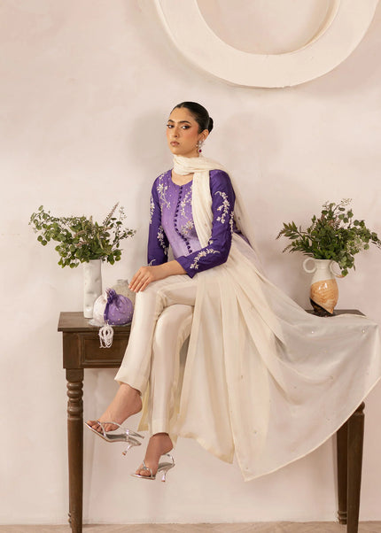 Dastoor | Rania Eid Luxury Pret'25 - Purple Ombre