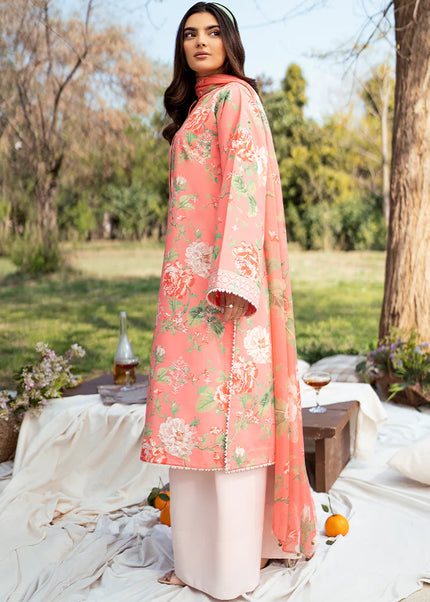 Sheenora | Fresco Lawn Edit'25 - Peach Serenade