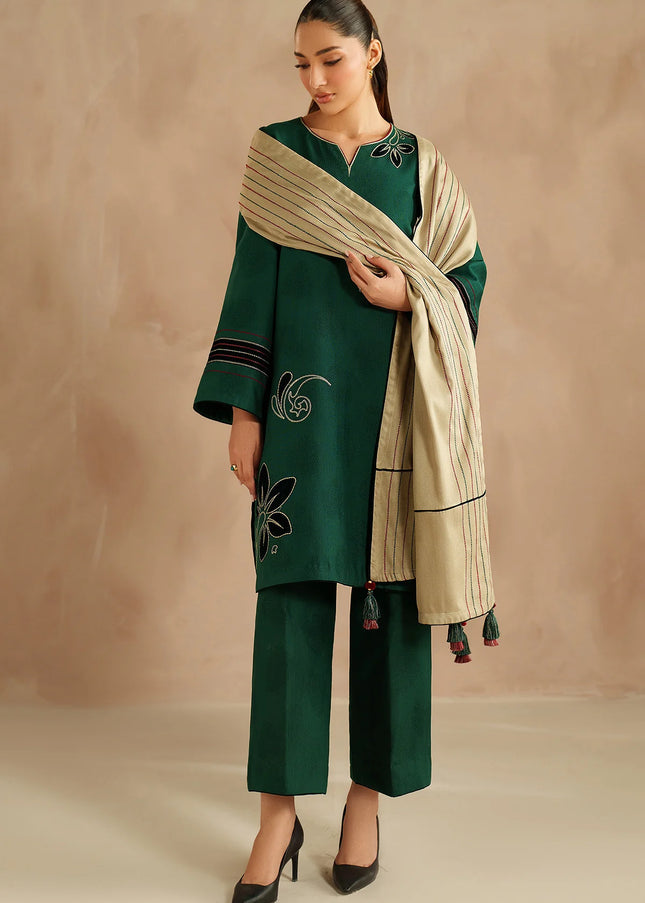 Jazmin | Embroidered Jacquard Khaddar UW-0168