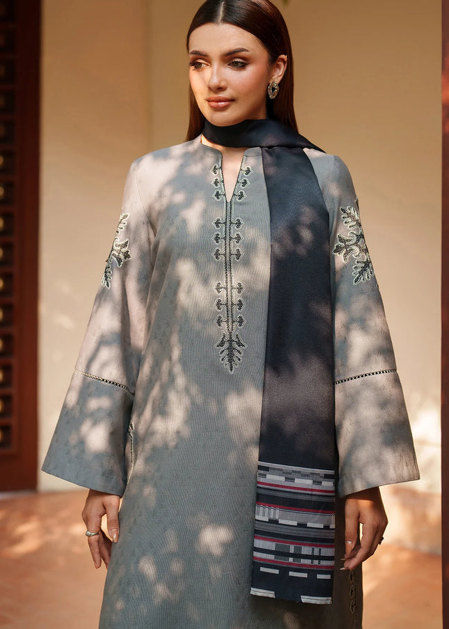 Jazmin | Embroidered Jacquard Khaddar UW-0164