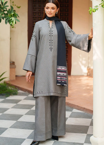 Jazmin | Embroidered Jacquard Khaddar UW-0164